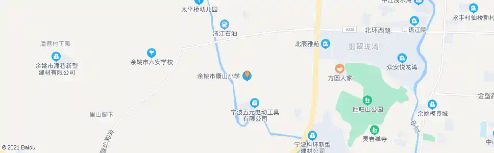 宁波康山小学_公交站地图_宁波公交_妙搜公交查询2025