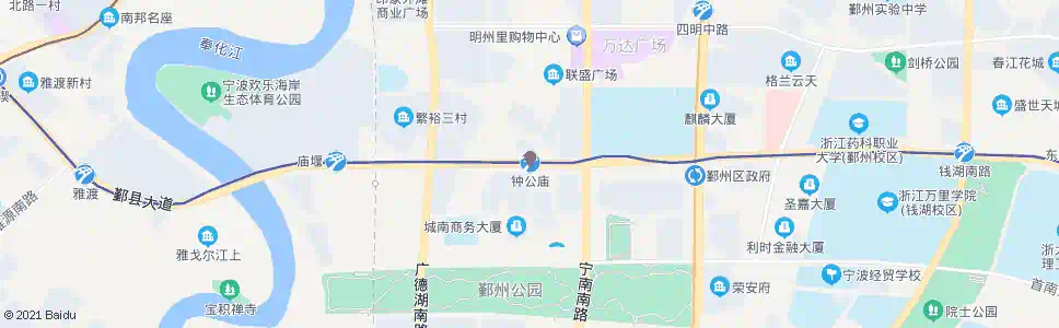 宁波钟公庙_公交站地图_宁波公交_妙搜公交查询2025
