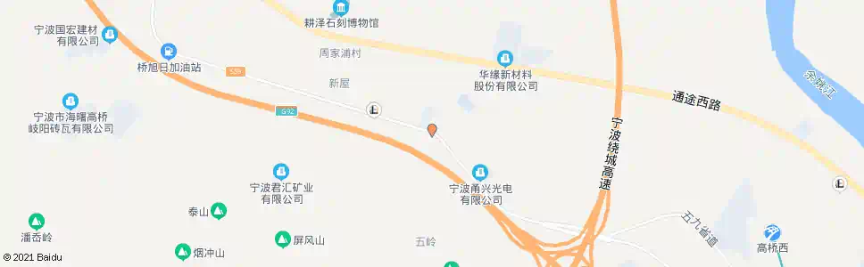 宁波岐山村_公交站地图_宁波公交_妙搜公交查询2025