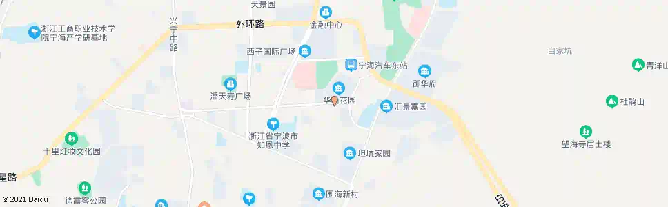 宁波华山花园_公交站地图_宁波公交_妙搜公交查询2025