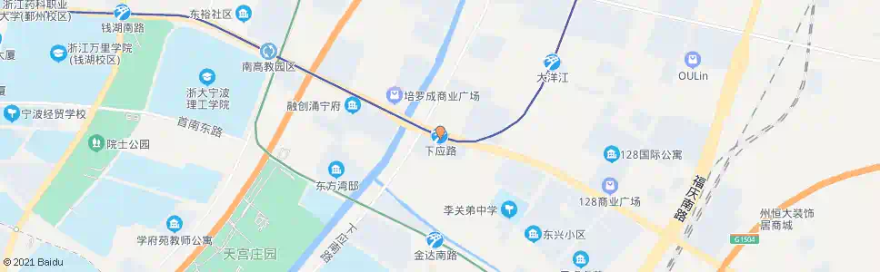 宁波下应_公交站地图_宁波公交_妙搜公交查询2025