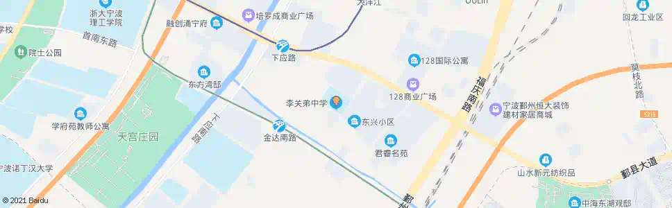 宁波李关弟中学(团桥)_公交站地图_宁波公交_妙搜公交查询2025