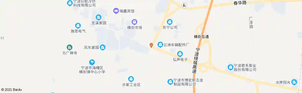 宁波横街工业区_公交站地图_宁波公交_妙搜公交查询2025