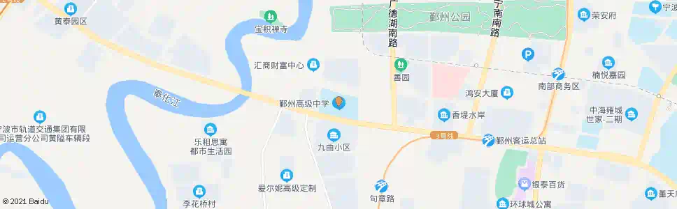 宁波鄞州高级中学_公交站地图_宁波公交_妙搜公交查询2025