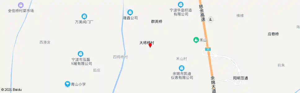 宁波大将桥村_公交站地图_宁波公交_妙搜公交查询2025