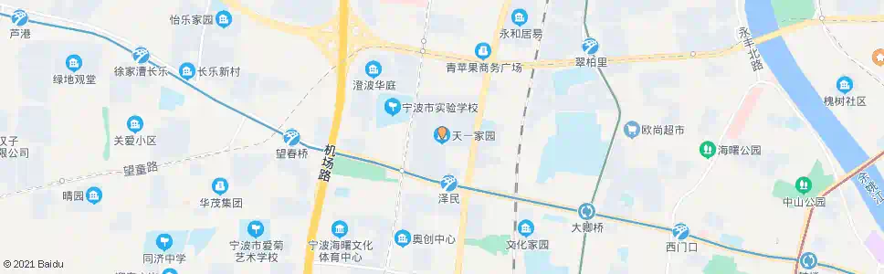 宁波天一家园_公交站地图_宁波公交_妙搜公交查询2025