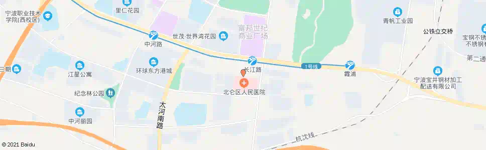 宁波北仑人民医院北_公交站地图_宁波公交_妙搜公交查询2025