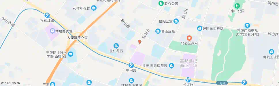 宁波中河路黄山路口_公交站地图_宁波公交_妙搜公交查询2025