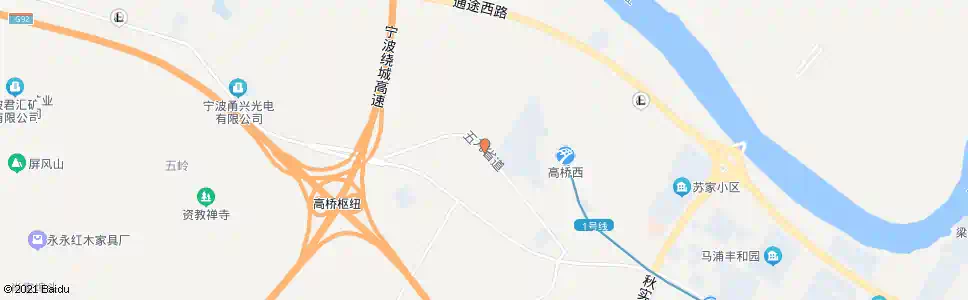 宁波宣江岸村_公交站地图_宁波公交_妙搜公交查询2025