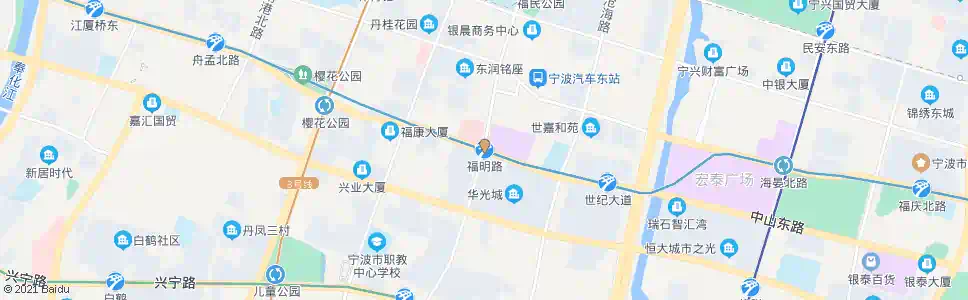 宁波福明路站_公交站地图_宁波公交_妙搜公交查询2025