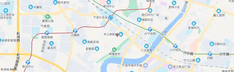 宁波尹江岸二村_公交站地图_宁波公交_妙搜公交查询2025