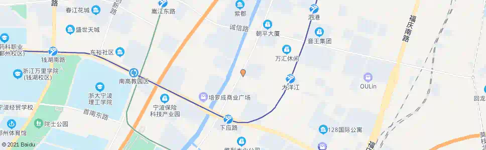 宁波下应北路_公交站地图_宁波公交_妙搜公交查询2025
