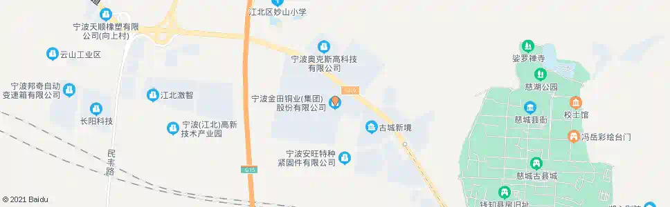 宁波金田公司_公交站地图_宁波公交_妙搜公交查询2025