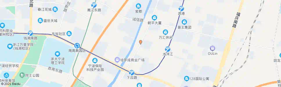 宁波下应北路金源路口_公交站地图_宁波公交_妙搜公交查询2025