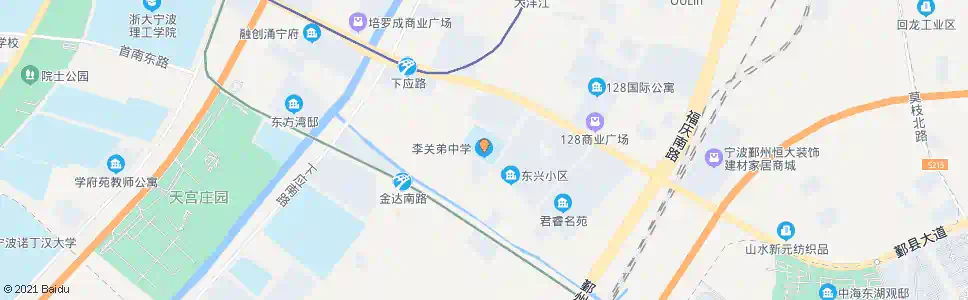 宁波李关弟中学_公交站地图_宁波公交_妙搜公交查询2025