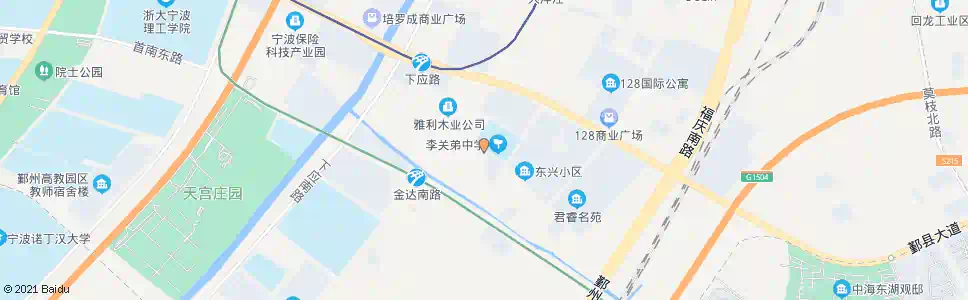 宁波李关弟中学南_公交站地图_宁波公交_妙搜公交查询2025