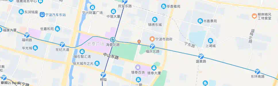 宁波市行政中心西_公交站地图_宁波公交_妙搜公交查询2025