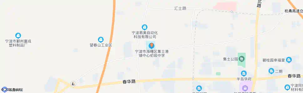 宁波集士港中学_公交站地图_宁波公交_妙搜公交查询2025