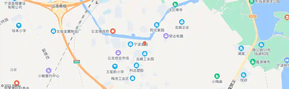 宁波云龙工业区_公交站地图_宁波公交_妙搜公交查询2025