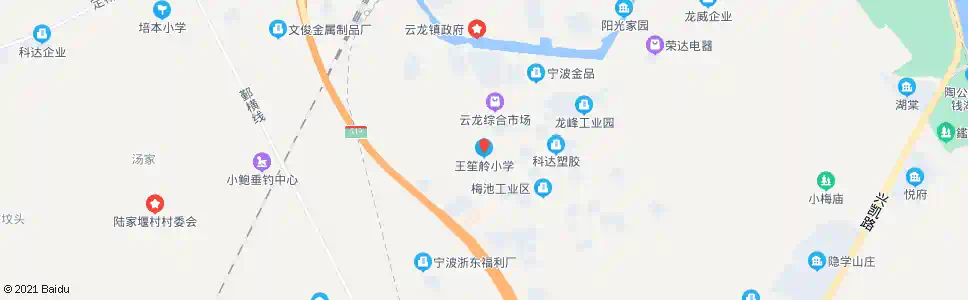 宁波王笙舲小学_公交站地图_宁波公交_妙搜公交查询2025