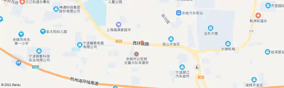 宁波后黄山村_公交站地图_宁波公交_妙搜公交查询2025