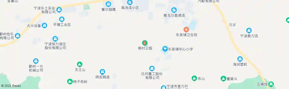 宁波南村公园_公交站地图_宁波公交_妙搜公交查询2025