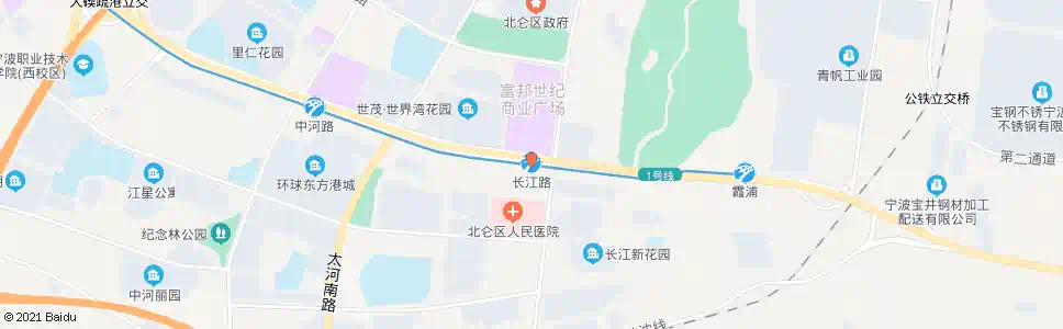 宁波长江路地铁站_公交站地图_宁波公交_妙搜公交查询2025