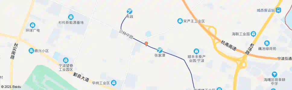宁波张家潭村_公交站地图_宁波公交_妙搜公交查询2025