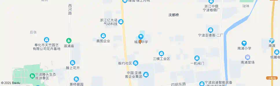 宁波城北中学_公交站地图_宁波公交_妙搜公交查询2025