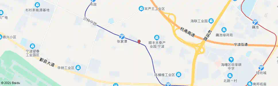 宁波宋严王村_公交站地图_宁波公交_妙搜公交查询2025