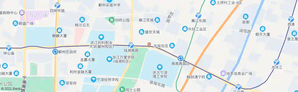 宁波盛世天城南_公交站地图_宁波公交_妙搜公交查询2025