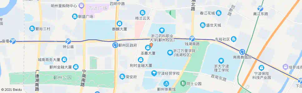 宁波万里学院西_公交站地图_宁波公交_妙搜公交查询2025