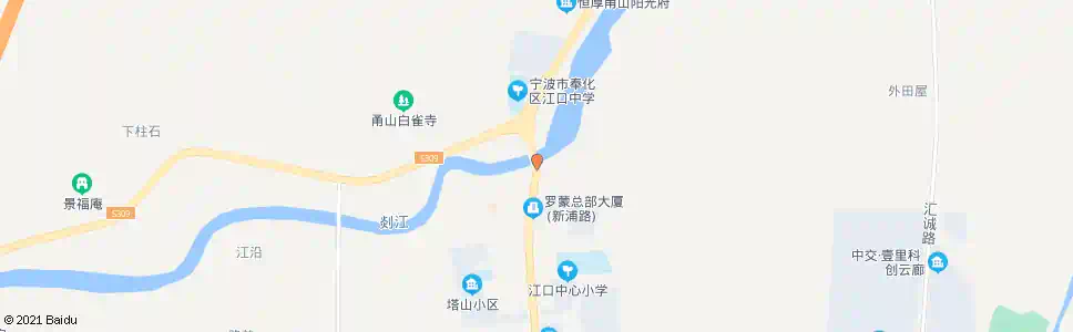 宁波江前路口_公交站地图_宁波公交_妙搜公交查询2025