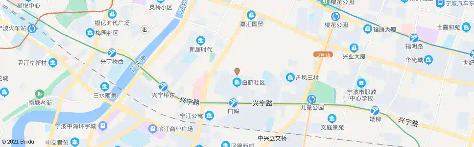 宁波白鹤二村_公交站地图_宁波公交_妙搜公交查询2025