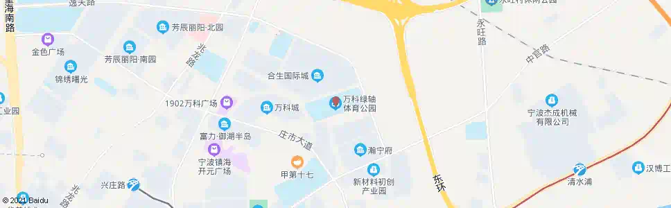 宁波镇海绿轴体育公园_公交站地图_宁波公交_妙搜公交查询2025