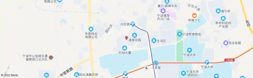宁波清泉花园西大门_公交站地图_宁波公交_妙搜公交查询2025