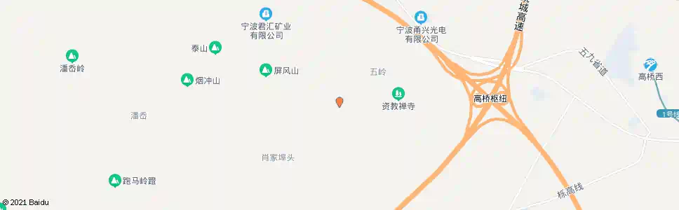 宁波山下庄村庙跟_公交站地图_宁波公交_妙搜公交查询2025