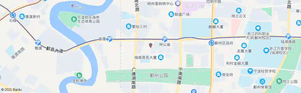 宁波公交钟公庙站_公交站地图_宁波公交_妙搜公交查询2025