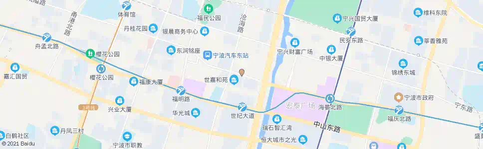 宁波宁穿路沧海路口_公交站地图_宁波公交_妙搜公交查询2025