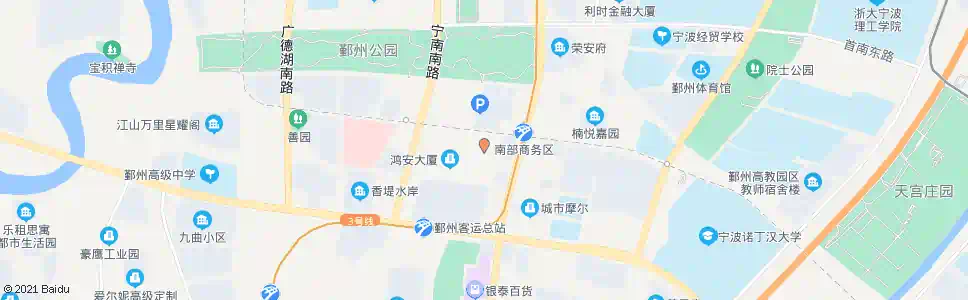 宁波南苑新城酒店_公交站地图_宁波公交_妙搜公交查询2025