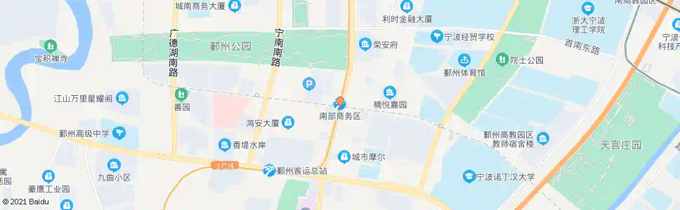 宁波南部商务区_公交站地图_宁波公交_妙搜公交查询2025