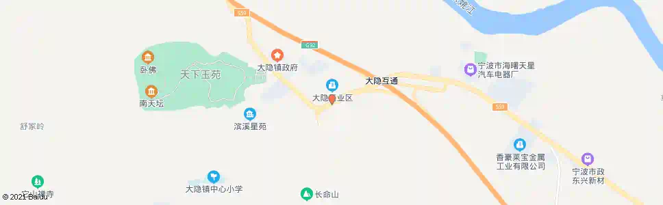 宁波大隐工业园区_公交站地图_宁波公交_妙搜公交查询2025