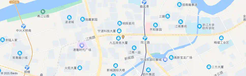 宁波杨木碶路江南路口_公交站地图_宁波公交_妙搜公交查询2025