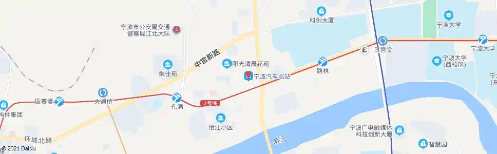 宁波滨海村北_公交站地图_宁波公交_妙搜公交查询2025