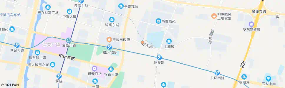 宁波宁东路莘苑路口_公交站地图_宁波公交_妙搜公交查询2025