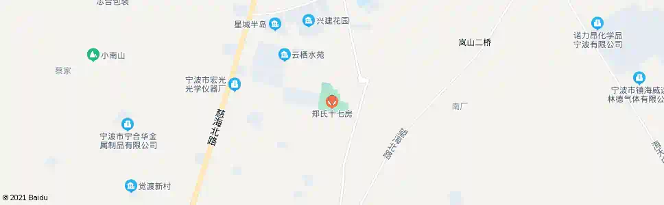 宁波十七房景区_公交站地图_宁波公交_妙搜公交查询2025