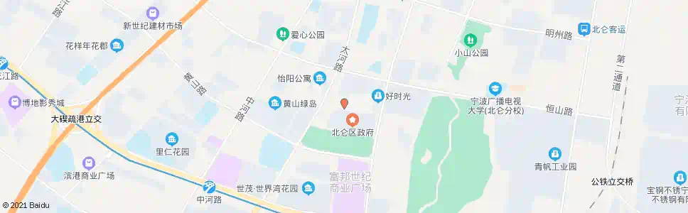 宁波北仑行政服务中心北_公交站地图_宁波公交_妙搜公交查询2025