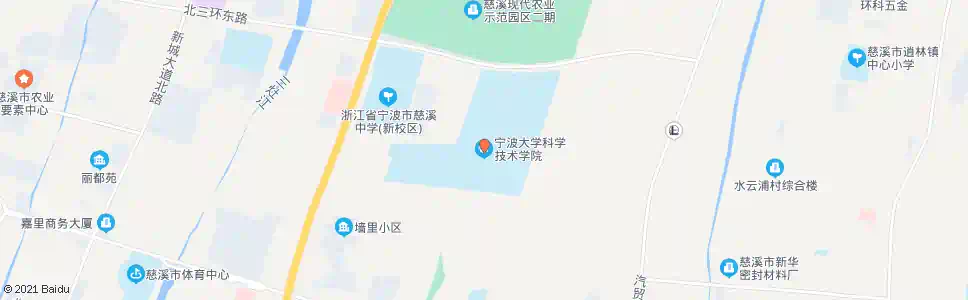 宁波宁波大学科技学院_公交站地图_宁波公交_妙搜公交查询2025