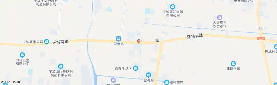 宁波周巷家俬城_公交站地图_宁波公交_妙搜公交查询2025