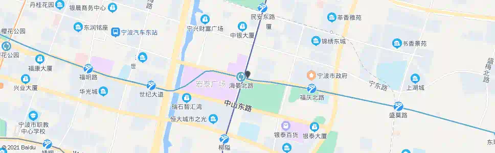 宁波中山东路海晏北路口_公交站地图_宁波公交_妙搜公交查询2025